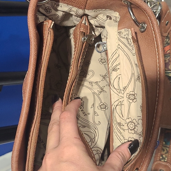*montana west brown western big buckle purse - Picture 3 of 4
